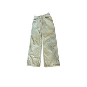 BDG Pants Womens 25 Green Corduroy Trousers High & Wide Urban Outfitters Wide